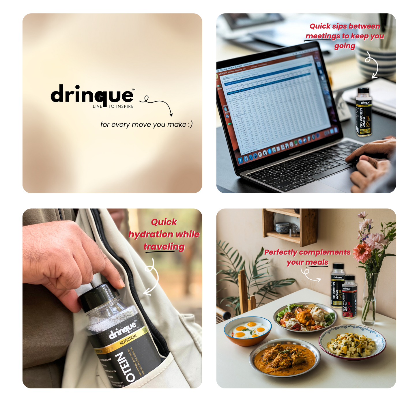 drinque™ ISO PROTEIN WATER- 11g ISOLATE PROTEIN with 7g FIBER (Alphonso Mango)