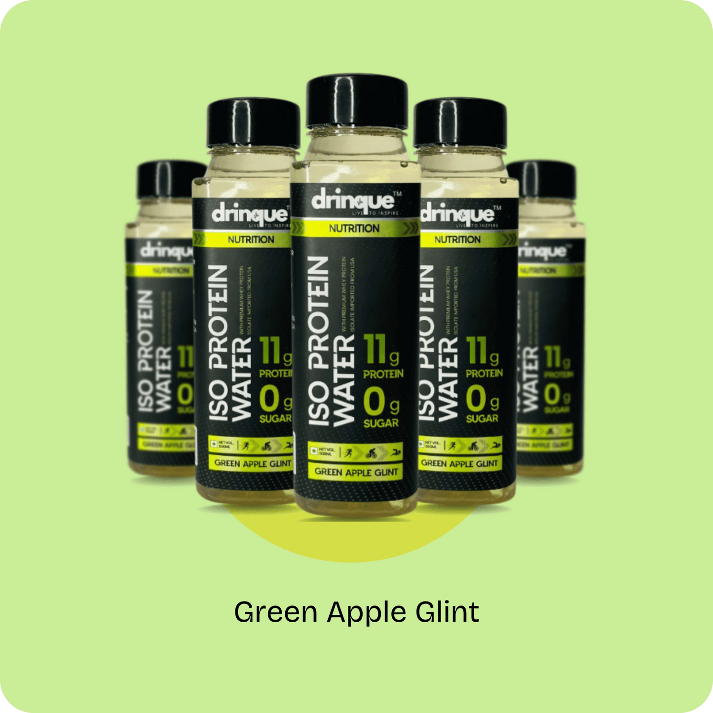drinque™ ISO PROTEIN WATER- 11g ISOLATE PROTEIN (Green Apple Glint)